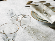 GARNIER THIEBAUT ADHERENT COFREET TACHE NAPPE LINGE DE TABLE