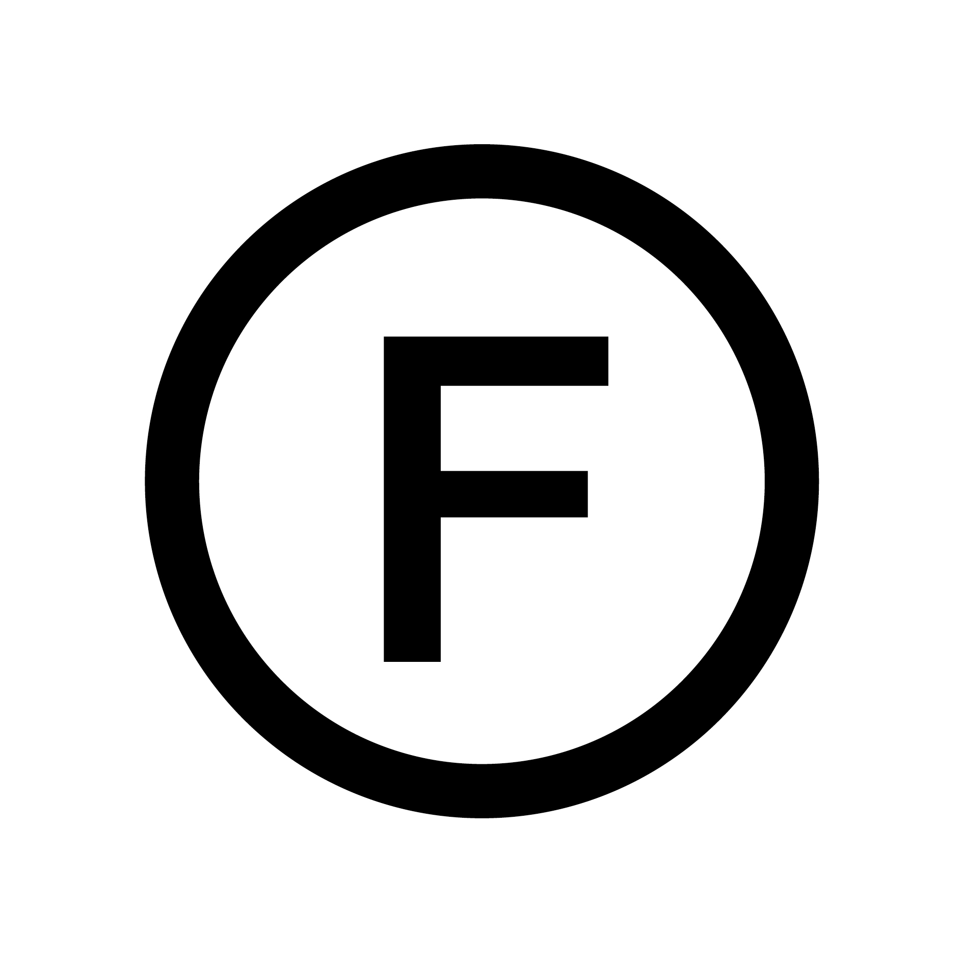 Symbole d'entretien F
