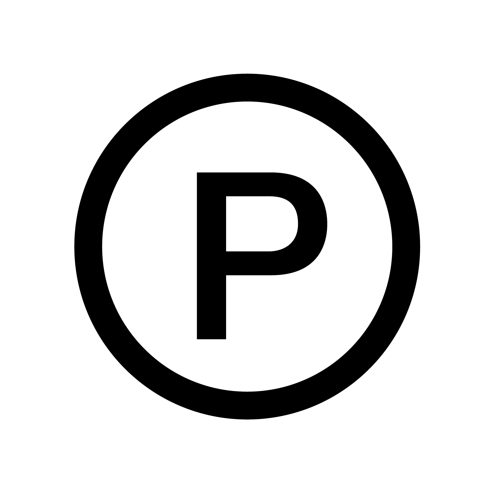Symbole d'entretien P