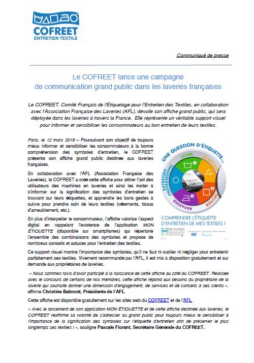 CP Campagne de communication laveries françaises